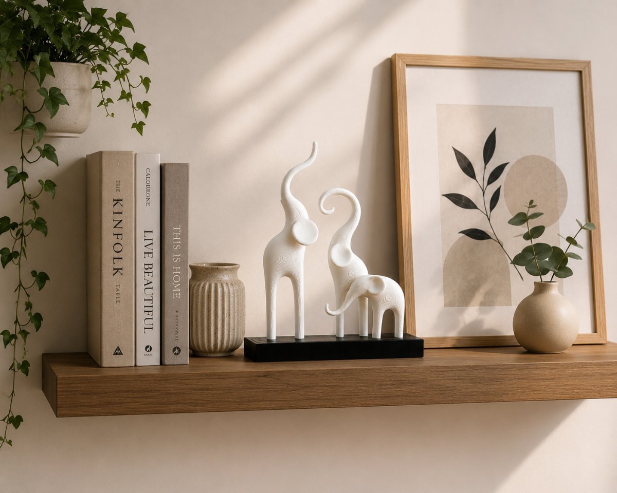Elegant Elephant Family Sculpture